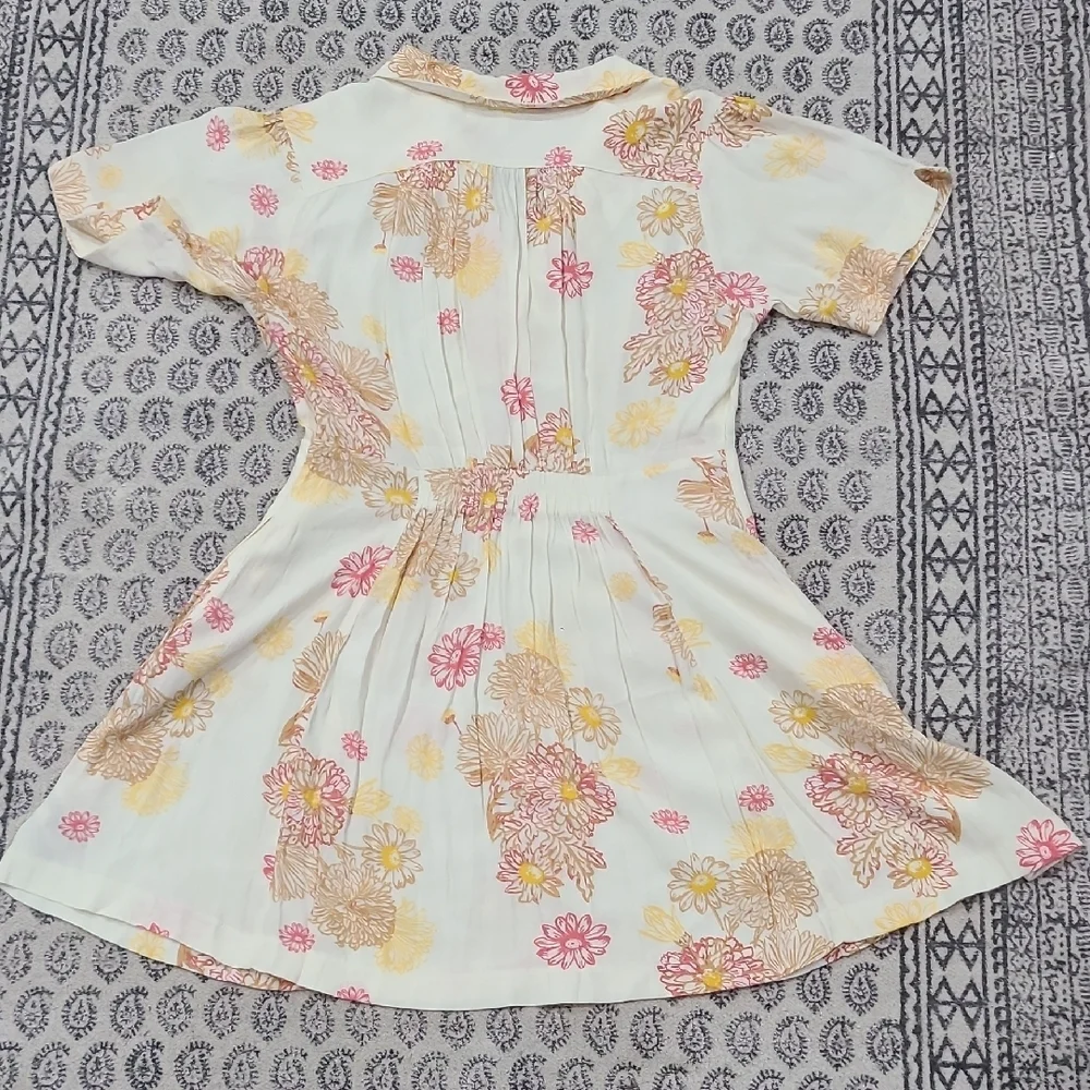 Free People Floral Mini Dress in Pink and Yellow - Picture 9 of 10